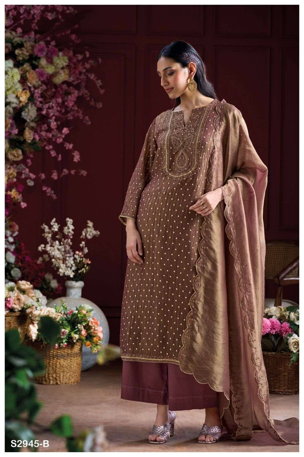 Ganga kiely 2945 ladies dress material wholesalers in ahmedabad 
